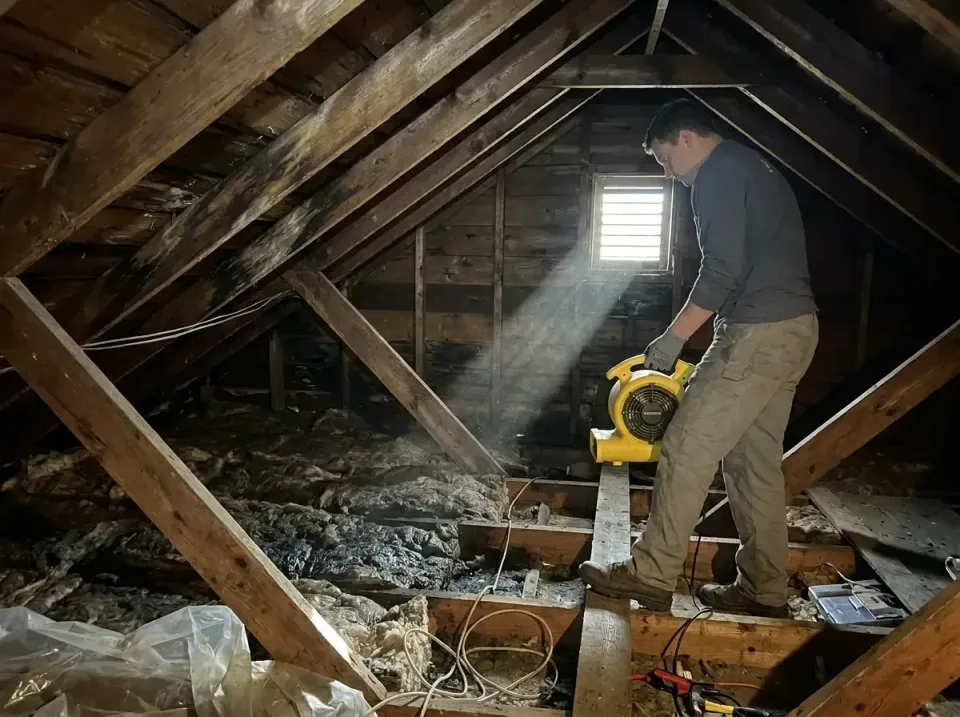 attic-water-damage-drying-proc-007 — frequently asked questions, Emergency Water Extraction & 24/7 Flood Response in Hightst…